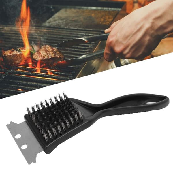 Artikeltyp: Grillborste Färg: Som på bilderna Material: Rostfritt stål, plast Vikt: Cirka 72 g/2,5 oz