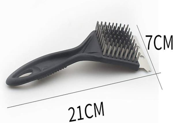 Rengöringsborste för barbecue - Trädgårdspool - 4-pack - Rostfritt stål - Lätt - 21cm