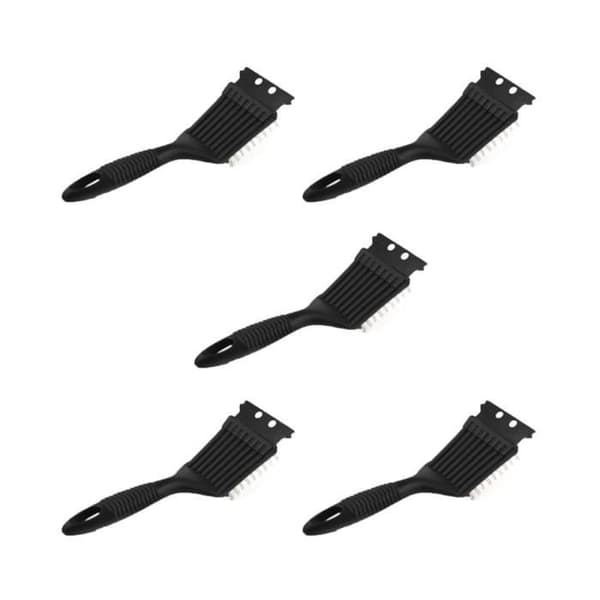 Grillborstar - Noname - Set om 5 - Rostfritt Stål - Ergonomiskt Handtag - Inbyggd Skrapa