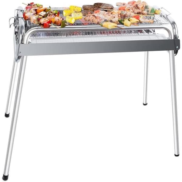 Uten BBQ Grill Kolgrill i rostfritt stål för 5-10 personer