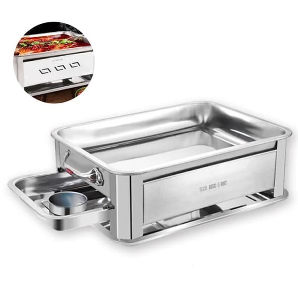 TD® bärbar kolgrill camping litet rostfritt stål hopfällbart köttbord trä rökfritt stål billig apparat ugn resa pic nic