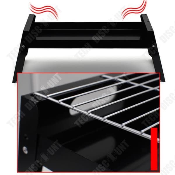 TD® Utomhusgrill camping hopfällbar bärbar tredimensionell ventilation kolförtjockad grill i rostfritt stål