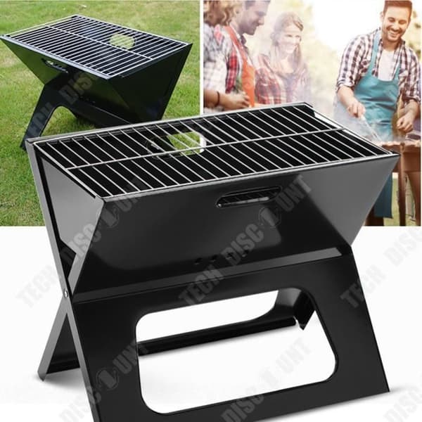 TD® X-formad utomhusgrill camping bärbar hopfällbar grill stor kapacitet kol trä multifunktionell solid grill pla