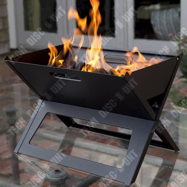 TD® X-formad utomhusgrill camping bärbar hopfällbar grill stor kapacitet kol trä multifunktionell solid grill pla