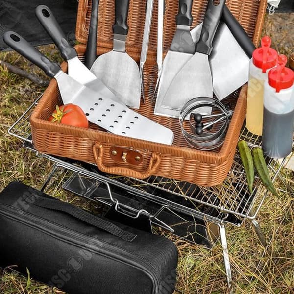 TD® Grill förtjockat rostfritt stål stekskyffel matlagningsskyffel ketchup flaskset teppanyaki verktygsset