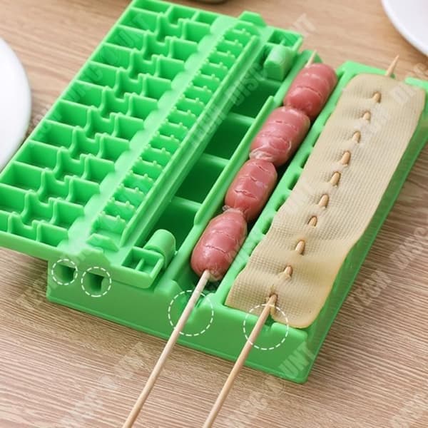 TD® Grillspett artefakt 3 i 1 spett köttpiercing artefakt automatiskt multifunktionellt köttspett