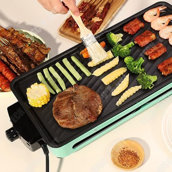 TD® Elektrisk grillugn hushålls elektrisk grillhylla rökfri ugn liten grillugnsspett elgrill inomhus