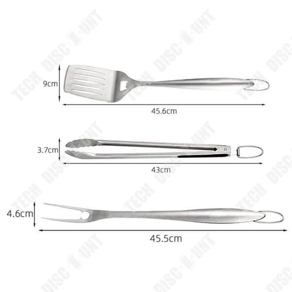 TD® Outdoor BBQ Tool Set 3 delar rostfritt stål Grill Gaffel Grill Grill Spade Kombinationsgrill