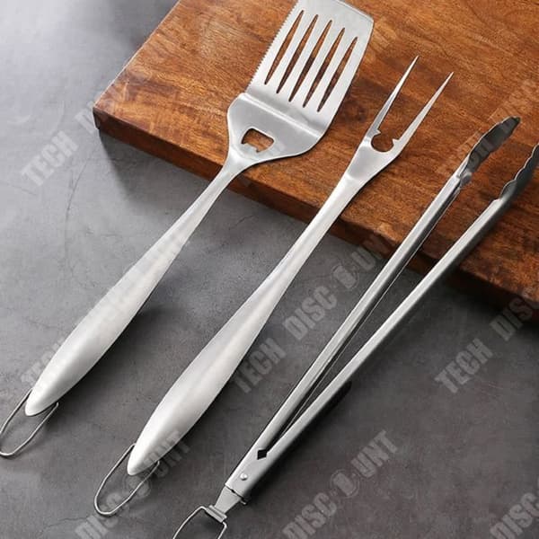 TD® Outdoor BBQ Tool Set 3 delar rostfritt stål Grill Gaffel Grill Grill Spade Kombinationsgrill