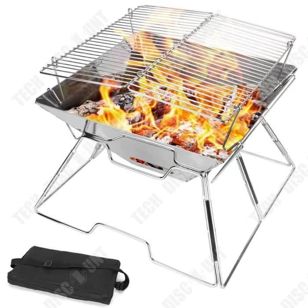 TD® Utomhusgrill i rostfritt stål Vikbar Grill Picknick Spis Vikbar BBQ Utomhusmatlagningsverktyg Vikbar
