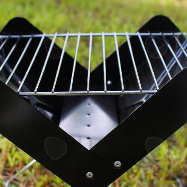 CONFO® Vikbar BBQ Grill Liten Mini Utomhus Dubbel Portabel BBQ Grill Vikbar Kolgrill Kolgrill Grill