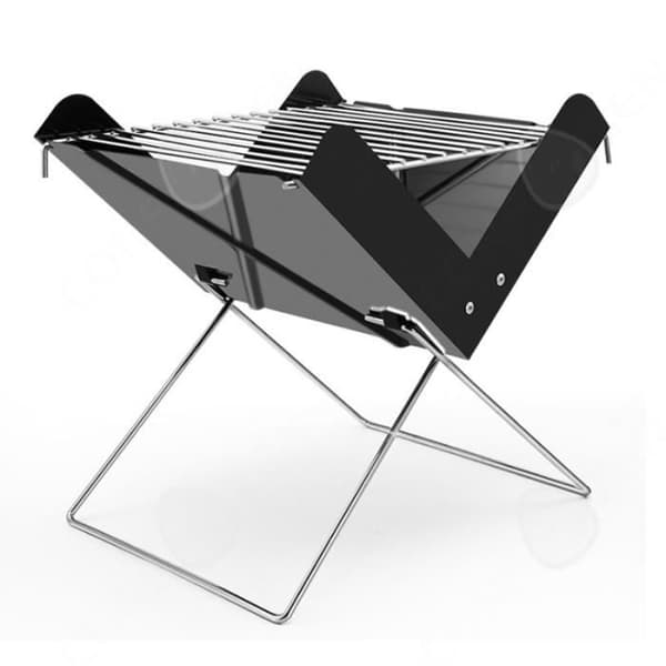 CONFO® Vikbar BBQ Grill Liten Mini Utomhus Dubbel Portabel BBQ Grill Vikbar Kolgrill Kolgrill Grill
