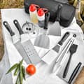 Miniatyrbild 4 av 4: TD® 12-delad BBQ-verktygssats i rostfritt stål Grillspatel Stekspatel Heavy-Duty Hot-Grip stål