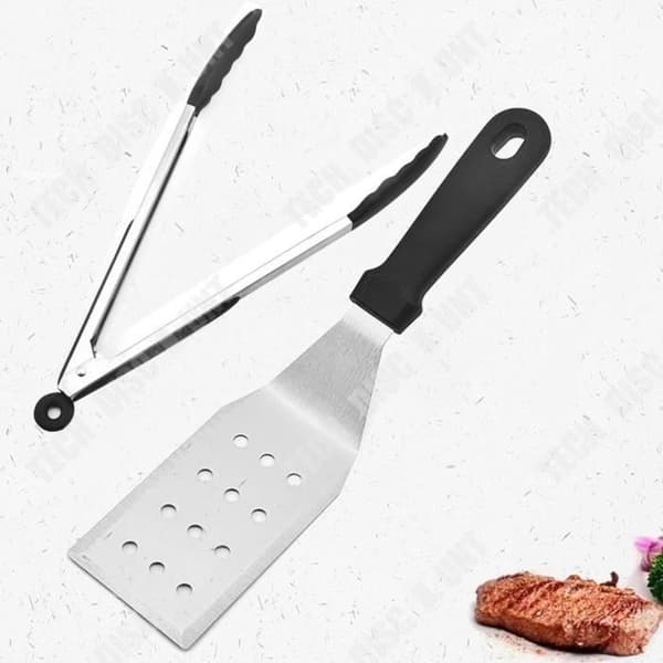 TD® Outdoor BBQ Accessories Kit Professionell köksspatel i rostfritt stål Silikontång av livsmedelskvalitet