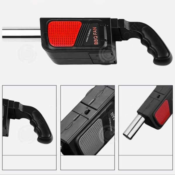 INN® elektrisk blåsare, automatisk grillfläkt, liten utomhusgrillfläkt för picknick, Accesso Tool
