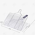 Miniatyrbild 2 av 4: HTBE® BBQ Tools Rostfritt stål utomhus BBQ Net Square Grill Clip BBQ Clip Fiskhållare
