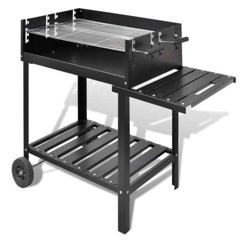 Kolgrill med två hjul svart Kolgrill med två hjul svart