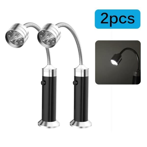 2 stycken flexibel svanhals grillbelysning Super ljusstark LED-lampa med magnetisk bas ficklampa justerbar