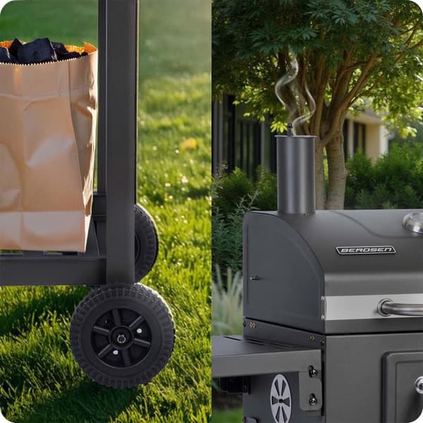 Berdsen BD-892 Kolgrill med lock, svart