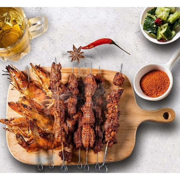 Grillspydesett Algon Metall 27 cm 6 Deler (24 enheter)