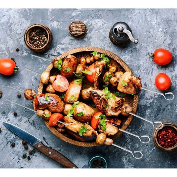 Grillspydesett Algon Metall 27 cm 6 Deler (24 enheter)