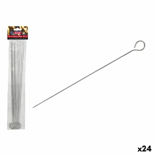 Grillspydesett Algon Metall 35 cm 12 Deler (24 enheter)
