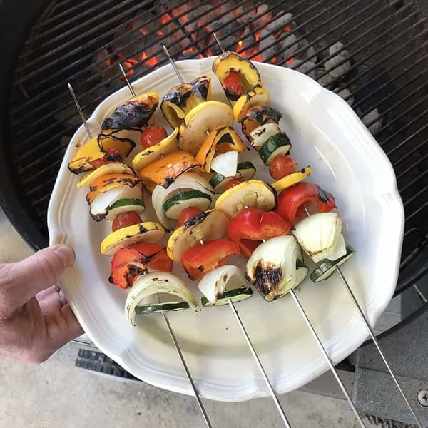 Sæt med grillspyd Algon Metal 25 cm 12 Dele (24 enheder)