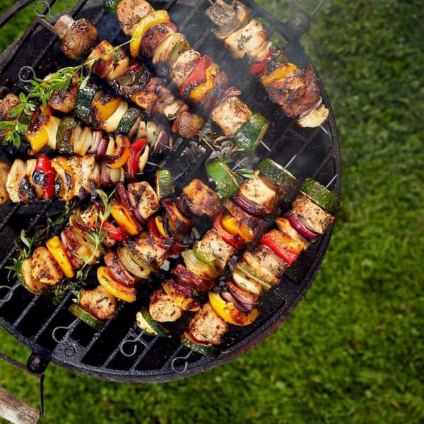 Sæt med grillspyd Algon Metal 25 cm 12 Dele (24 enheder)