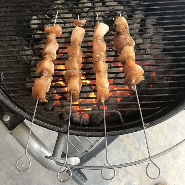 Sæt med grillspyd Algon Metal 25 cm 12 Dele (24 enheder)