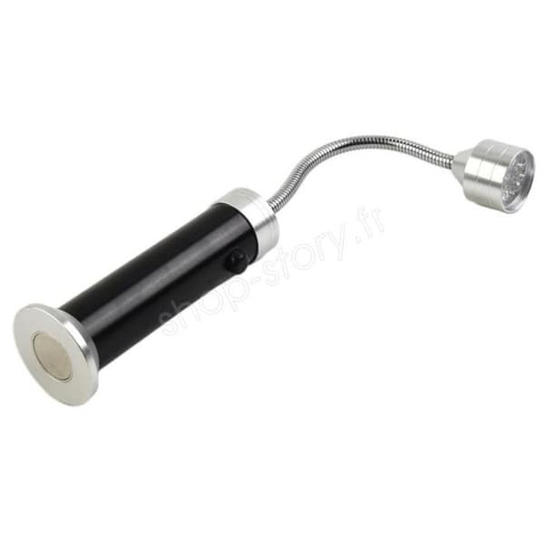 LED-lampa för grill med magnetisk bas, 360 graders vinklingsbar huvud, flexibel hals, 9 vita LEDs för camping utomhus.