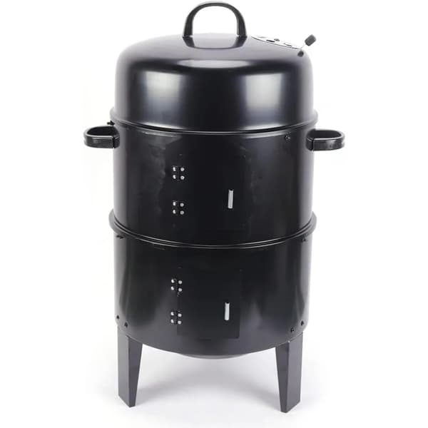 BBQ Kolgrill, Dubbel Lagersdesign, 2-i-1 Funktionalitet,svart