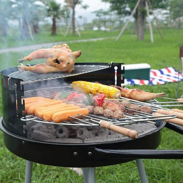 Kolgrill med hjul Grill Svart Ø 51 cm