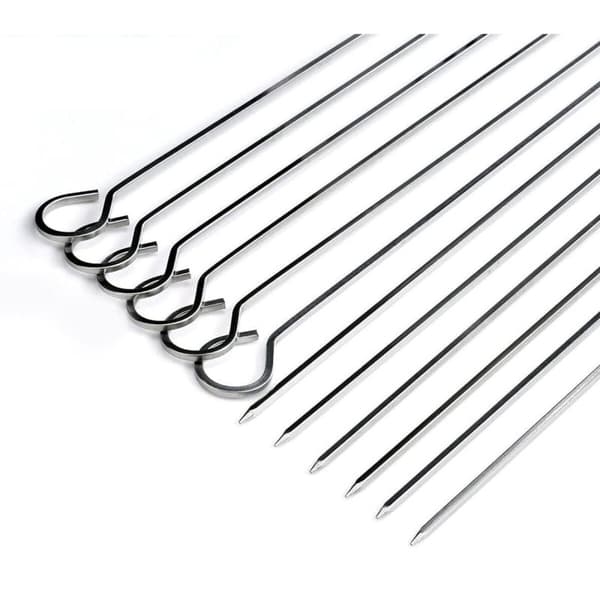 Set med grillspett för barbecue Algon Metall 27 cm 6 Delar (24 antal)