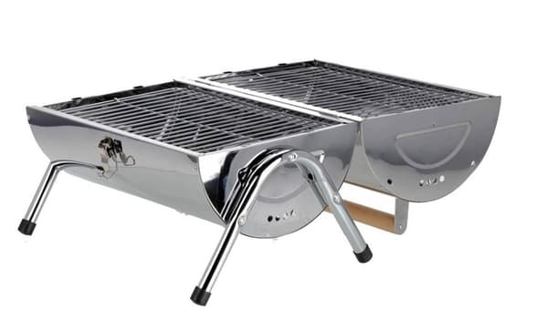 TopDesign Kullgrill med dobbelte grilloverflader, bærbar