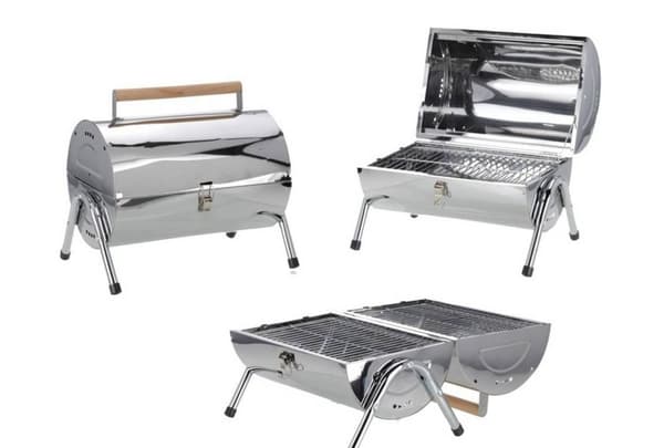 TopDesign Kullgrill med dobbelte grilloverflader, bærbar