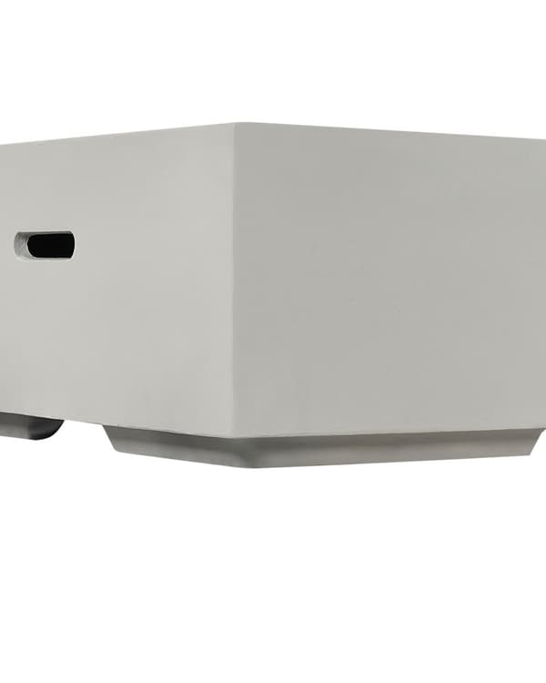 Utepeis Lysegrå 143 x 71 cm Propan Terrassevarmer Rektangulær form Moderne design Ildsted