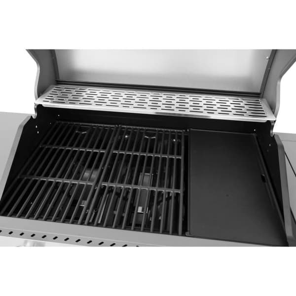 Gasolgrill - COOKING BOX - BRISBANE - Rostfritt stål - 142 X 57 X 112 cm - Grå