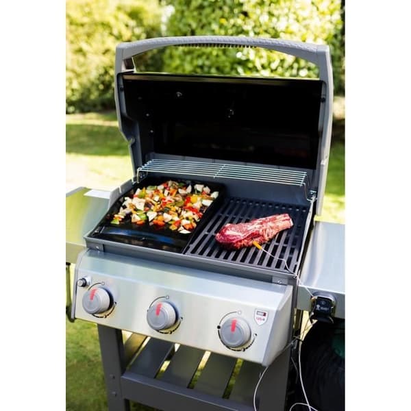 Emaljerad plancha mix gasolgrill - WEBER - Spirit II E-310 - Svart