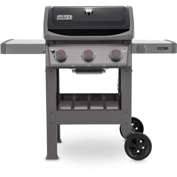 Emaljerad plancha mix gasolgrill - WEBER - Spirit II E-310 - Svart Svart, Grå