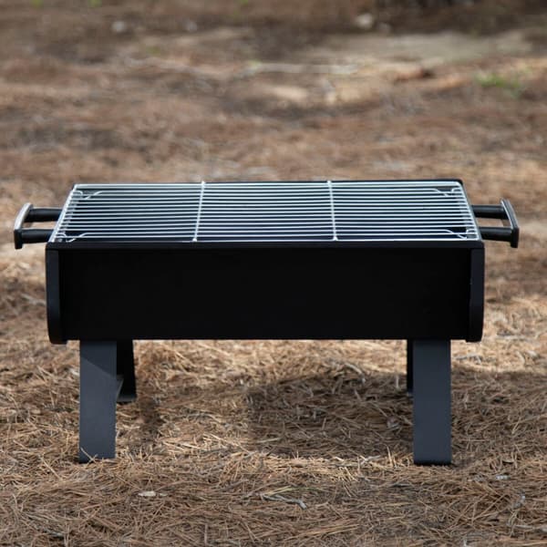Bærbar Grill Aktive Stål 45 x 25 x 30 cm Svart (2 enheter)