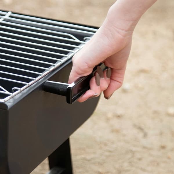 Bærbar Grill Aktive Stål 45 x 25 x 30 cm Svart (2 enheter)