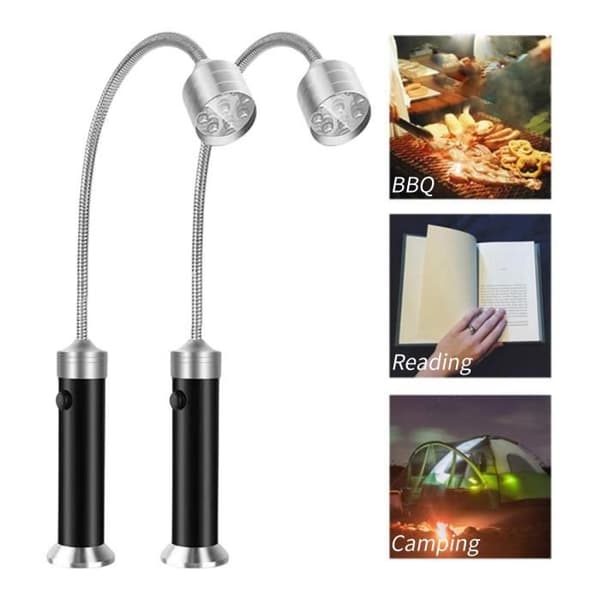 LED-grillen tänder den flexibla svanhalsen 360 grader 2 delar