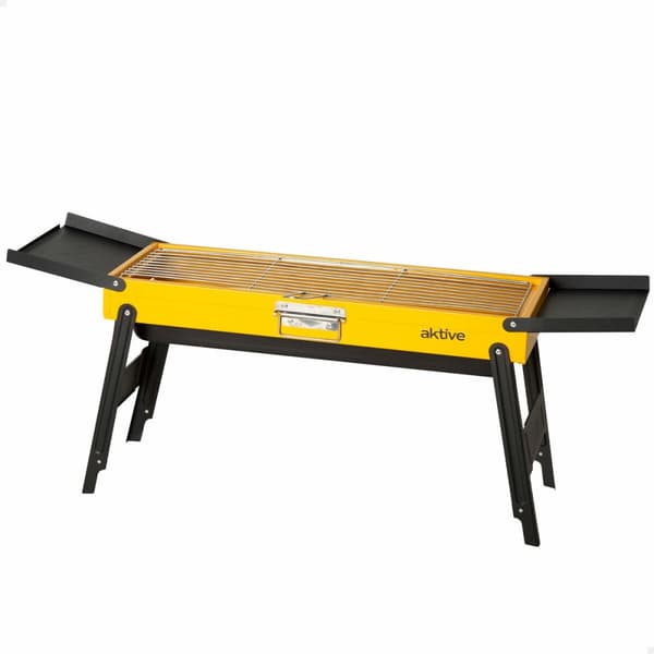 Bärbar Grill Aktive Stål 89 x 32 x 22 cm Gul