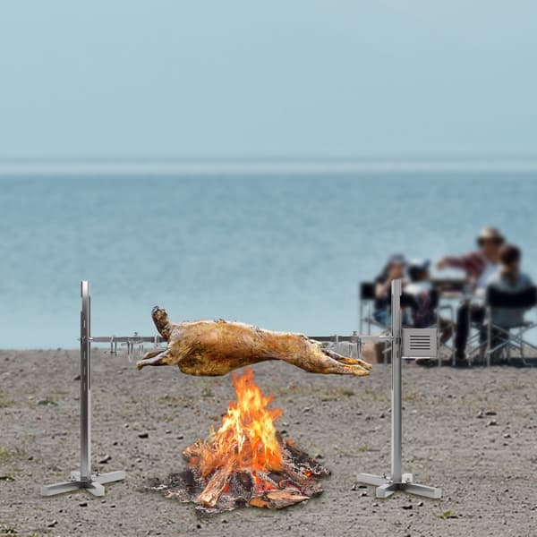 Elektrisk BBQ Grill, 220V, 30kg Maksimal Belastning, Rustfrit Stål Konstruktion