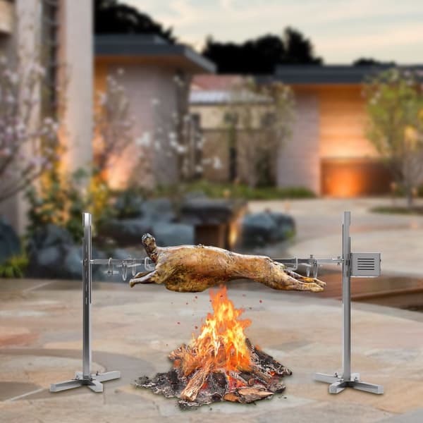 Elektrisk BBQ Grill, 220V, 30kg Maksimal Belastning, Rustfrit Stål Konstruktion