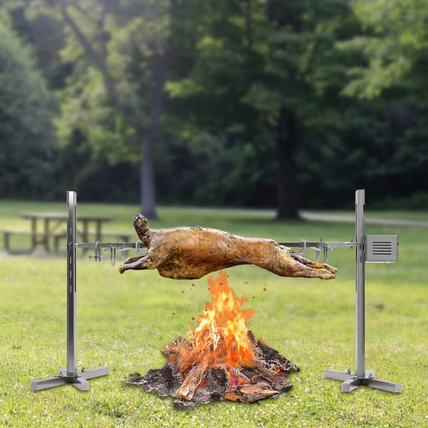 Elektrisk BBQ Grill, 220V, 30kg Maksimal Belastning, Rustfrit Stål Konstruktion