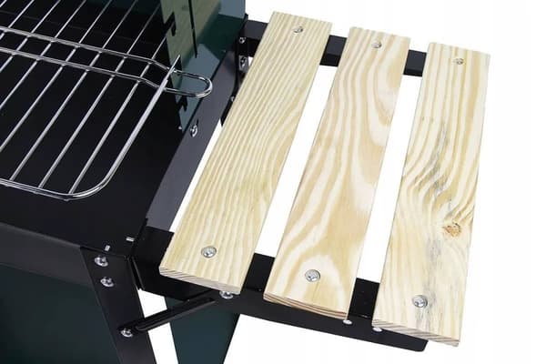 Trädgårdsgrill på hjul – Rektangulär modell med sidobord | MASTER GRILL & PARTY