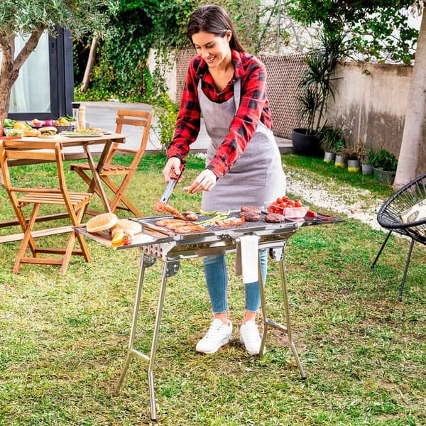 BRUGT Sammenklappelig trækulsgrill af rustfrit stål InnovaGoods Rustfrit stål (Refurbished A)
