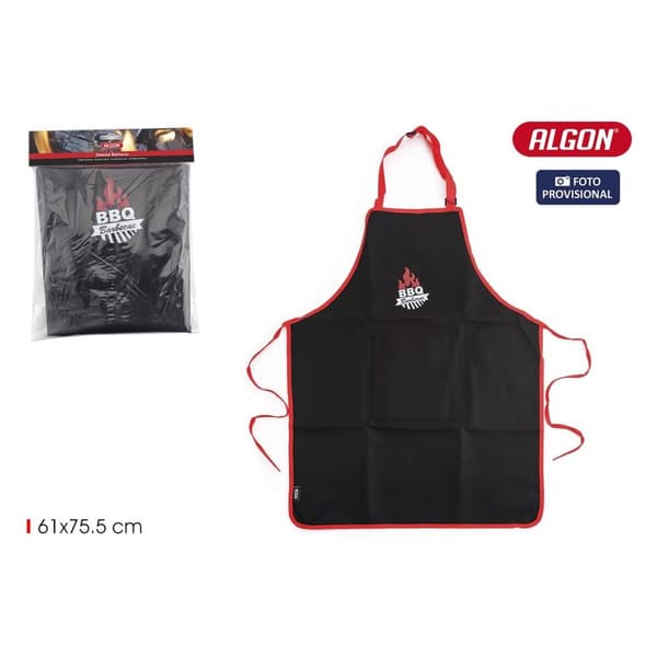 Förkläde Algon 61 x 75,5 cm Svart Grill