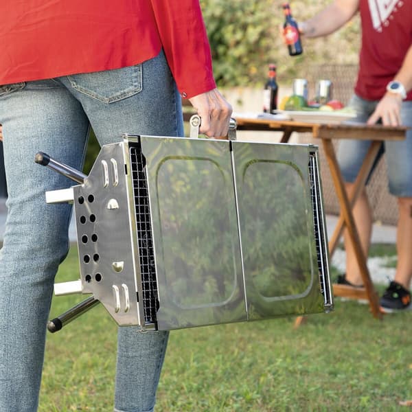 BRUGT Sammenklappelig trækulsgrill af rustfrit stål InnovaGoods Rustfrit stål (Refurbished A)